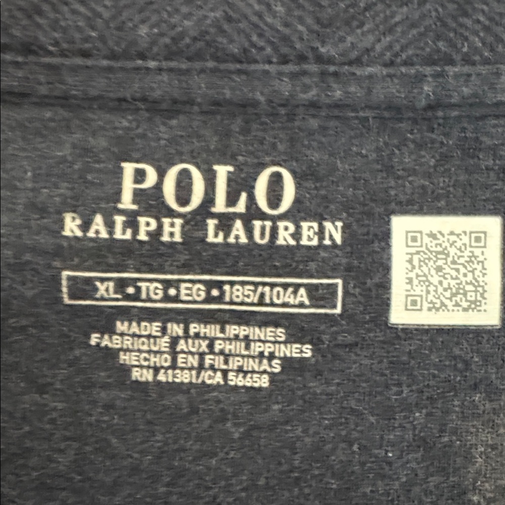 Polo by Ralph Lauren Men's Quarter Zip Sweater, Navy Blue - Size XL - Picture 2 of 6